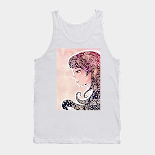 Girl with Decorative Hair Tank Top